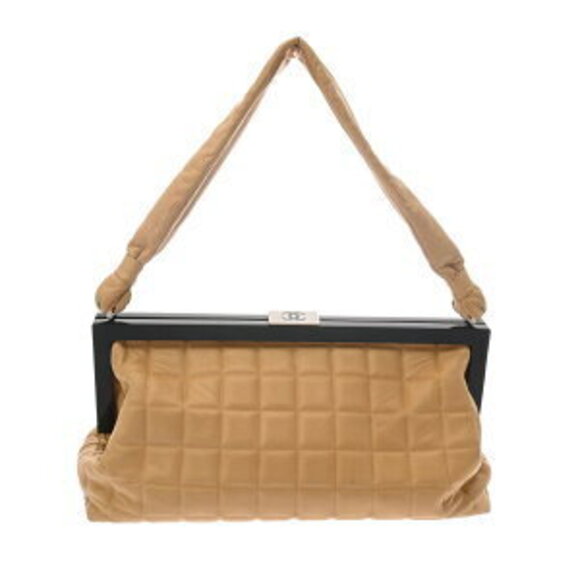 Chanel Beige Lambskin Handbag Bag